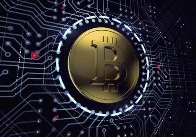 Massive bitcoin mining farm with rows of ASIC miners in a climate-controlled environment