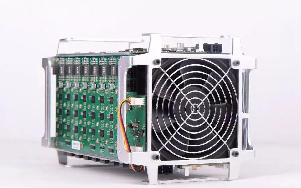 An advanced mining rig setup in a German hosting facility, optimized for multiple cryptocurrencies